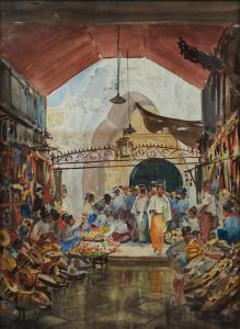 U BA THET 1903-1972,Market Scene,Bonhams GB 2022-11-03