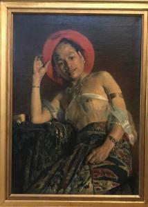 UBAGHS Jean 1852-1937,Portrait présumé de la femme de l'artiste,Gros-Delettrez FR 2019-12-11