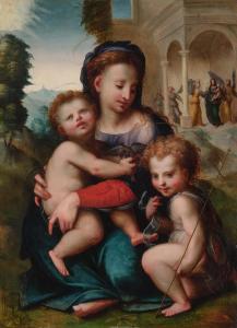 UBALDINI IL PULIGO Domenico Bartolomeo 1492-1527,Madonna and Child with Young Saint John ,Sotheby's 2024-01-31