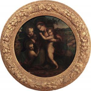 UBALDINI IL PULIGO Domenico Bartolomeo,Madonna con Bambino e San Giovannino,Cambi 2023-11-30