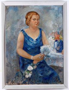 Ubaldo GARGANI Alfredo 1898-1947,Donna con vestito blu,Cambi IT 2022-02-16