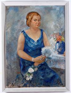 Ubaldo GARGANI Alfredo 1898-1947,Donna con vestito blu,Cambi IT 2023-07-27
