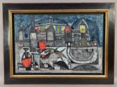 Ubeda Augustin 1925-2007,Composition cubiste à la scène de tauromachie,Auxerre Enchères 2019-02-10