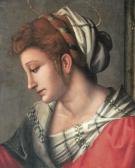 UBERTINI Francesco,A female saint, bust-length, in a red dress with a,Christie's 2005-01-26