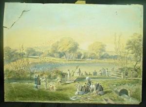 UBSDELL R.H.C. 1813-1887,"Fishing, Harding Pond,1865,Ro Gallery US 2008-03-27