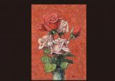 UCHIDA Jofu 1921,Roses in the red,Mainichi Auction JP 2009-01-10