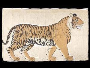 UDAIPUR,An impressive painting on cloth depicting a tiger,1920,Bonhams GB 2015-10-06