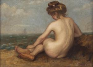 UDVARDY Flora 1880,Nude by the Sea,Pinter HU 2023-02-01