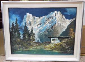 UERPMANN Herbert 1911-1996,Alpine, lake and mountain scene,Morphets GB 2019-01-03