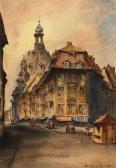 UHLRICH Hans,Dresden, Rampische Straße mit Frauenkirc,1944,Schmidt Kunstauktionen Dresden 2011-09-17