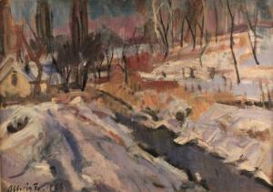 UHRIG Zsigmond 1919-1993,Landscape in winter,Pinter HU 2022-01-16