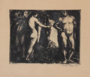 UITZ Béla 1887-1972,Adam and Eve,1916,Pinter HU 2022-10-19