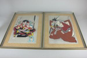 UKIYO E SCHOOL,Warrior characters from plays, 'Shibaraku' and Yanone',Henry Adams GB 2018-03-15