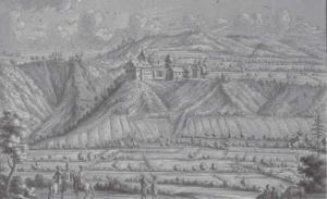 ULINGER Johann Caspar 1703-1768,Paysage montagneux avec le château de Hiljibon,Christie's 2002-11-27