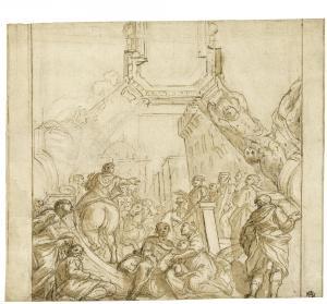 ULIVELLI Cosimo 1625-1704,DESIGN FOR A CEILING DECORATION: SCENE FROM THE HI,Sotheby's GB 2013-07-05