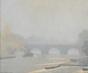 ULMANN Raoul André 1867-1907,View from Pont Neuf,1922,Bruun Rasmussen DK 2024-01-15