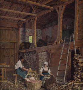 ULMER Hans 1886,ZIMMERMANNSFAMILIE IN DER WERKSTUBE,1925,Hargesheimer Kunstauktionen DE 2021-09-10