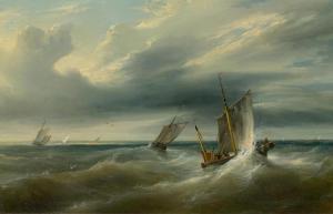 ULRICH Johann Jakob 1798-1877,Marine,1827,Galerie Koller CH 2016-09-23