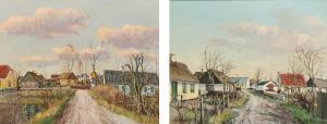 ULRICHSEN Theodor 1905-1970,Two village scenes,Bruun Rasmussen DK 2017-12-04