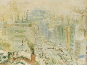 ULUDOGAN Naim 1911-2008,“Ankara, Snow on Mithat Pasha Avenue”,1977,Alif Art TR 2013-05-26