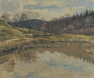 UMGELTER Hermann Ludwig 1891-1962,River landscape,Nagel DE 2021-06-09