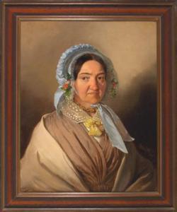 UMLAUF Ignaz 1821-1851,Portrait einer Dame mit Spitzenhaube,Allgauer DE 2009-07-10