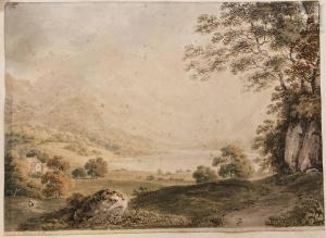 UNDERWOOD Thomas Richard 1772-1836,Paysage lacustre,1814,Artprecium FR 2022-03-25