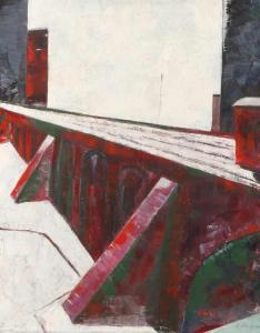 Unger Paul 1905-1990,Die rote Brücke,Mehlis DE 2020-05-28