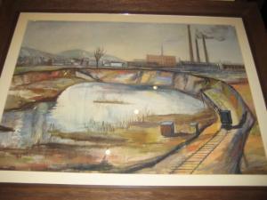 Unger W,Industrial landscape with pond, in Autumn,1952,Ivey-Selkirk Auctioneers US 2009-11-16