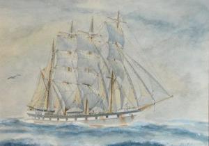 UPHAM Stuart 1900-1900,Maritime portrait of the four masted barque Loch T,Dickins GB 2009-03-06