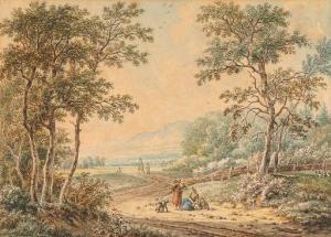 UPPINK Willem 1767-1849,landscape Countury Road,1837,Butterscotch Auction Gallery US 2020-07-26