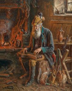 URBAN J 1868,The Hunter Playing the Zither,Palais Dorotheum AT 2014-02-17