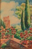 URBANO José 1800-1900,"Vista de La Alhambra".,Duran Subastas ES 2008-04-21