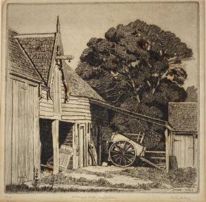 URE SMITH Sydney 1887-1949,Farmyard Stables, Campbelltown,Theodore Bruce AU 2020-09-14