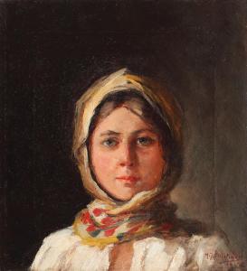 URLATIANU Maria,Portret de țărăncuță,1914,Artmark RO 2016-02-03
