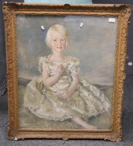 URQUHART Murray McNeel Caird 1880-1972,portrait of a little blue eyed blonde haired g,Peter Francis 2023-01-18