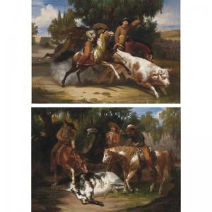 URRUCHI Juan 1828-1892,a pair: lanceando un toro and la muerte del toro,1862,Sotheby's GB 2006-05-24