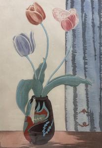 URUSHIBARA Yoshijiro Mokuchu 1888-1953,Tulips,David Duggleby Limited GB 2022-10-01