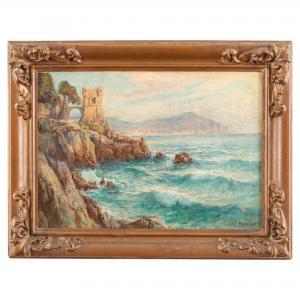 USADEL Max 1880-1959,Veduta della scogliera di Nervi,Wannenes Art Auctions IT 2022-02-08