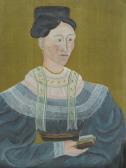 USHER PARSONS John 1806-1874,PORTRAIT OF A LADY IN A BLUE DRESS,1835,Sotheby's GB 2017-01-21