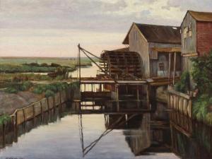 USSING Stephan P 1868-1958,A watermill in the dusk,1914,Bruun Rasmussen DK 2018-03-19