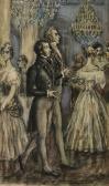 USTINOV Eugeney,Pushkin at a soiree,1980,Bellmans Fine Art Auctioneers GB 2021-08-03