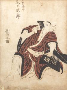 UTAGAWA TOYOKUNI 1769-1825,Onoe Eisaburo as Kobuna no Gengoro,Maynards CA 2017-03-29