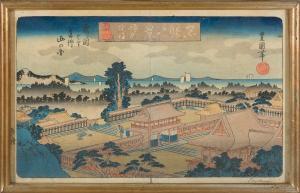 UTAGAWA TOYOSHIGE II,'Evening Bell at Kamakura': Mountains of Awa Provi,1834,Leonard Joel 2018-10-08