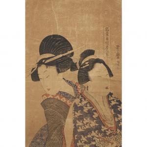 UTAMARO Kitagawa 1754-1806,BUST PORTRAIT OF TWO WOMEN,Freeman US 2017-09-09