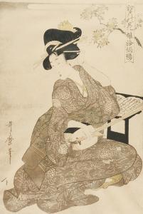 UTAMARO Kitagawa 1754-1806,Postać grającej kobiety,Rempex PL 2015-06-10