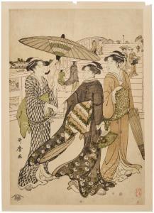 UTAMARO Kitagawa 1754-1806,Street scene at Ryokoku Bridge,Christie's GB 2024-03-28