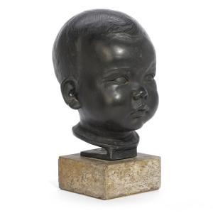 UTZON FRANK Einar 1888-1955,Bust of a child,Bruun Rasmussen DK 2024-01-16