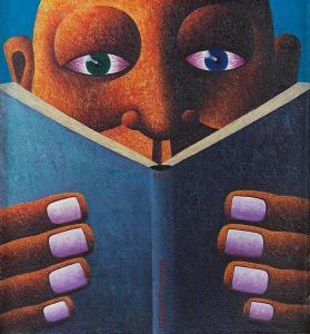 UYGUN Mehmet,“Reading a book”,1994,Alif Art TR 2013-10-06