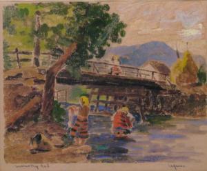 UZUN Paul 1911,With the Laundry at the River,1965,Alis Auction RO 2010-10-19